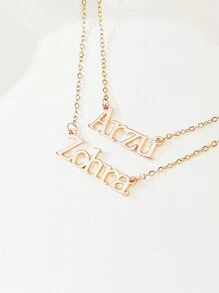1pc Customized Gift, Stainless Steel Necklace With Personalized Name/Text Pendant, Suitable For Boy, Girl, Children, Friends & Couples, Also Can Be Personalized Key Chain, Ideal For Anniversary, Mother's Day, Birthday, Graduation, Daily Wear, Wedding, Party, Father's Day, Gatheringback To School Winter Gift Ideas Boy Girl Valentine's Day