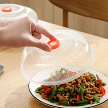 4 Pieces Plastic Dish Cover Hot Dish Cover, Microwave Heating Cover, Splash Cover, Home Kitchen Snack Dust Cover, - Multicolor - View 5