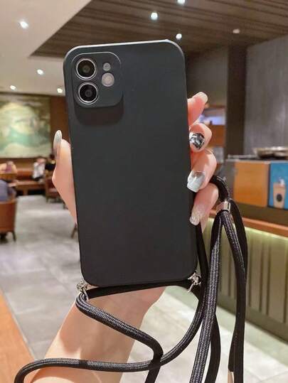 Apple Perforated Edged Material With Black Hanging Rope Shockproof Phone Case Compatible With IPhone P14 ProMax 3D Cartoon P13 Painted P11 Anti-Drop XR Cartoon 7 8 GES2 IPhone XS, Compatible With IPhone P15, P16, P16 ProMax, Redmi S24, A04, A12, A13, A14, A21s, A22, A23, A24, A32, A33, A34, A5, A51, A52, A53, A54, A71, A72, A73, S20 FE, S21, S22 Waterproof Scratch Resistant