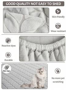 1 Stück Anti-Kratzen Fleece Sofa Überwurf, Ganzjährig Universeller Neuer Sofa Überzug, Universelle Hutförmige Schutzhülle, Geeignet zum Schutz von L-förmigen Sofas und 1, 2, 3, 4 Sitzer Sofas im Wohnzimmer - Hellgrau - Übersicht 6