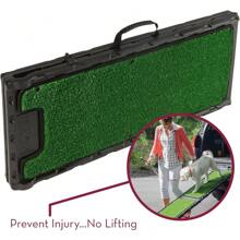 Natural Step Ramp For Vehicles Is 72 Inches Long And Comes In Green. It Provides A Convenient And Safe Way For Pets Or People With Mobility Issues To Access Vehicles. The Natural Design Blends Well With The Environment And Offers A Sturdy And Reliable Solution. - 1 - View 3