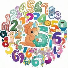 50 Super Cute Cartoon Digital Graffiti Stickers, Let Your Creativity Extend Infinitely! DIY Digital Stickers For Water Bottles And Phone Cases - Number - View 8