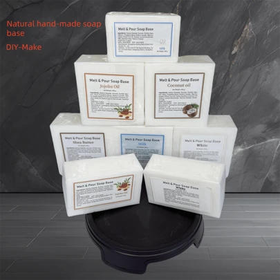 200g/400g 白色皂基，天然植物精油皂基，适用于 DIY 手工制作、实验、清洁、清洗、节日礼物