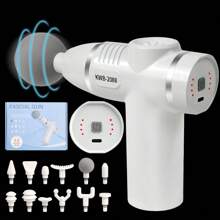 1pc Portable Deep Tissue Massage Gun With 12 Heads,USB Rechargeable, Deep Tissue Percussion Electric Muscle Massager