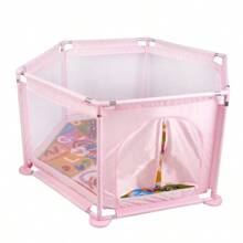 Baby Playpen Portable Children's Playpen - Pink - 粉紅色的 - 查看 3