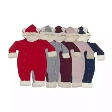 Winter Teddy Sherpa Jumpsuit - 紅色 - 查看 2