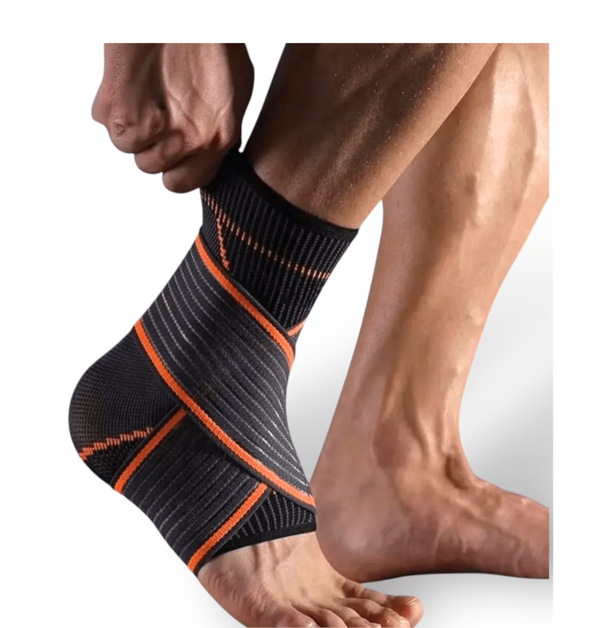 Kit 2 unidades dos Tornozeleiras Estabilizador de Tornozelo Esportiva Elástica Ortopédica Compressão Ajustável Futebol, Musculação, Corrida, Caminhada, Cross Fit