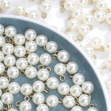 20Pcs/Lot 8/10/12/14/16mm Faux Pearl Pendant ABS Round Pearls For Jewelry DIY Pearl Earrings Charm Bead Accessories - Pearl Pendant - View 5