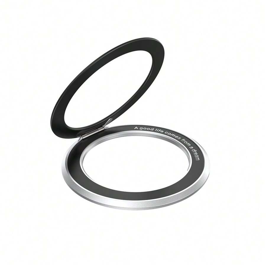 Dành cho Magsafe Hợp kim nhôm từ tính Siêu mỏng và nhẹ 1 miếng dán tường hút mạnh xoay 360 độ mọi lúc mọi nơi Giá đỡ điện thoại vòng gấp Hợp kim di động đa năng để bàn sáng tạo