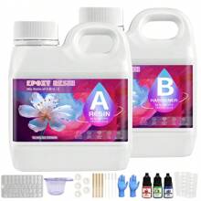 1PC High Translucent UV Resin Drop Glue, Crystal Clear, Quick-Drying, Low Odor, Non-Shrinkage DIY Handmade UV Curing Hard Glue With Accessories Set Including Box, Gloves, Dropper, Stirring Stick, Pigment, Etc. In 50mL, 100mL, 250mL And 500mL Options - Epoxy Resin - View 11