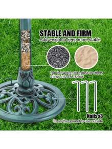 1pc Deluxe Raised Bird Feeder - Outdoor Garden Decoration Wild Bird Bathtub Shower Basin - Attractive Yard Accent With Easy Cleaning Design