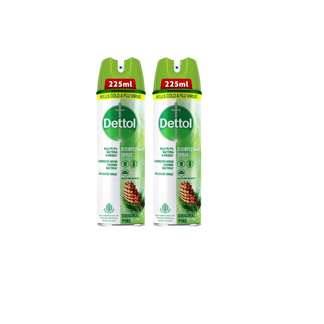 Dettol Spray Bottle, Original Pine 225ml - Pack Of 2