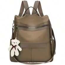 Women's Anti-Theft Waterproof Multipurpose Crossbody Casual Shoulder Backpack - Khaki - View 1