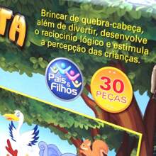 jogo Quebra Cabeça Floresta em Madeira 30 peças pais e filhos infantil jogo divertido