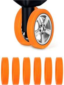 8pcs /1pc Luggage Wheels Protector Cover Silicone Trolley Case Silent Caster Sleeve Silicone Wheels Cover Luggage Suitcase Universal Reduce Noise Trolley Case Wheel Sleeve For Suitcase Travel Accessories Wheels Guard Cove Summer Travel Essentials Workout School Supplies Camping Holiday Essentials Vacation Cruise