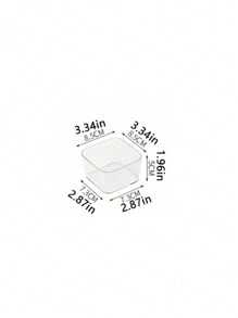 1/4/5/6件套极简透明抽屉收纳盒，化妆品整理盒，4种尺寸可选 - 多用途收纳，适用于书桌、橱柜、梳妆台，可存放化妆品和护肤品，家居装饰，卧室 - 透明 - 查看 15