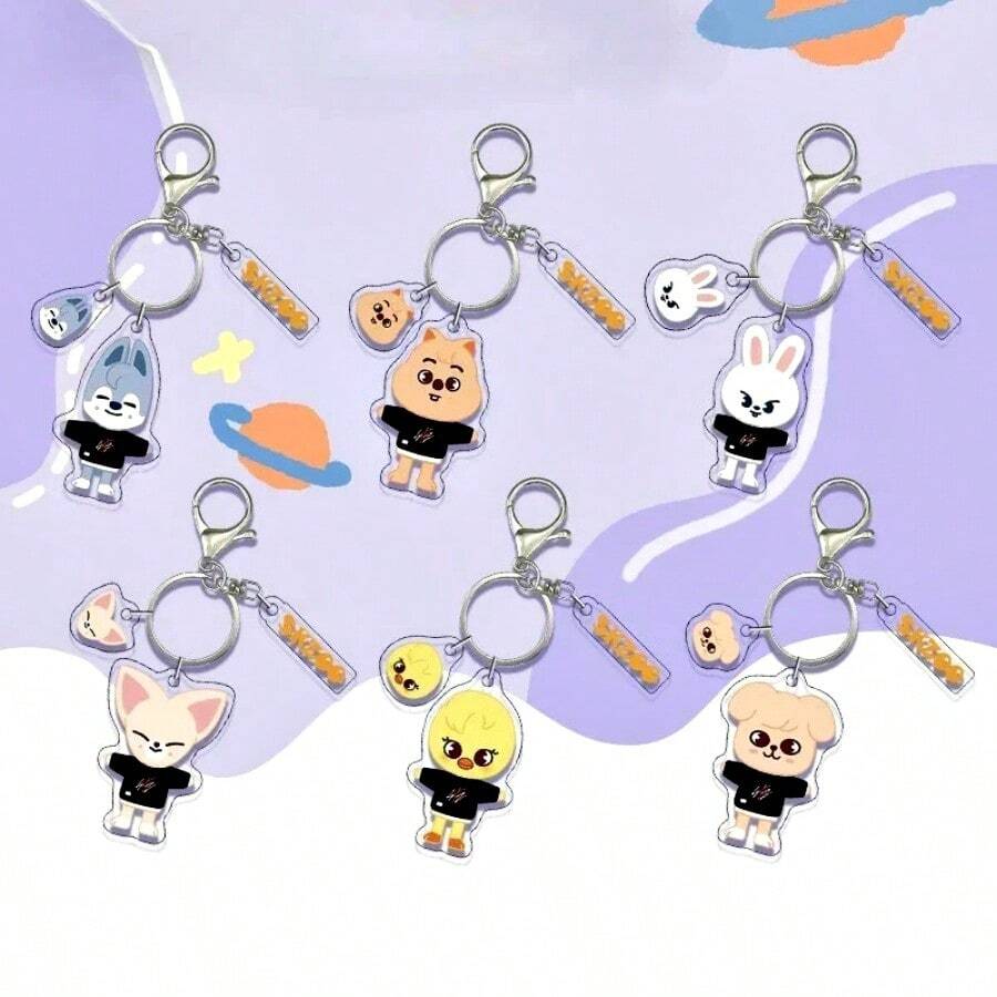 SKZOO Skzoo Figure Cartoon StrayKids Double-Sided Printing Transparent ...