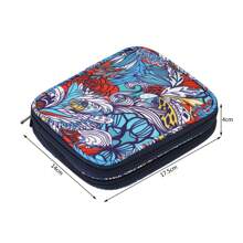 1 件针织必备收纳袋 - 便携式纱线收纳袋，带多个隔层，可存放钩针和针织配件 - 方便携带和收纳的解决方案 - 彩色 - 查看 3