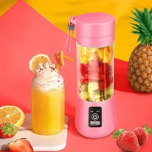 Portable Blender With 6 Blades And Rechargeable USB, Mini Personal Size Blender For Smoothies, Shakes, Juices And More - Blue - View 2