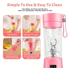 Portable Blender With 6 Blades And Rechargeable USB, Mini Personal Size Blender For Smoothies, Shakes, Juices And More - Blue - View 6