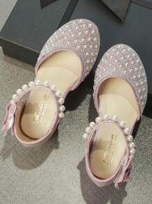 Princess Shoes, Girls' Crystal High Heels, Dress, Summer Flower Children's Shoes, Children's Models, Fashion Show Competition, High Heels, Shoes