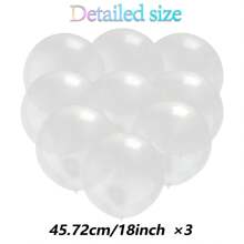 Bóng bay cao su nhiều màu 18 inch/45,72cm - 3 quả bóng bay heli dày cỡ lớn thích hợp cho trang trí sinh nhật, tiệc cô dâu, đám cưới, lễ tốt nghiệp, tiệc theo chủ đề - Nhiều màu - Xem 20