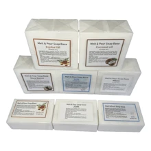 200g/400g 白色皂基，天然植物精油皂基，适用于 DIY 手工制作、实验、清洁、清洗、节日礼物 - 白色 - 查看 3