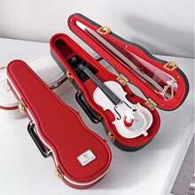 Violin Shaped Music Box With Dancing Ballerina - Đỏ - Xem 3