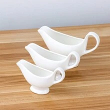 1 bình đựng sữa espresso bằng gốm và thìa đựng nước sốt dùng trong ăn uống - trắng - Xem 4