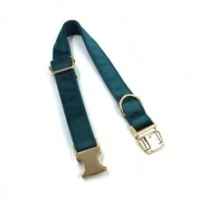 2pcs/Set Thick Double-Layer Velvet Pet Collar & Bow Tie Set, Adjustable Sizes Suitable For Small, Medium, Large Dogs, Soft Comfortable Velvet, Sturdy Metal Zinc Alloy Gold-Plated Clasp, More Than Plastic, Easy To Secure And Quickly Release (Slight Color Variation Due To Different Fabric Batches, Random Delivery)