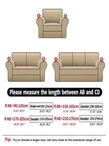 1 件四季羊羔绒弹力沙发套，宠物友好型简约设计防滑全包沙发保护套，防刮沙发套适合 L 形和 1/2/3/4 座沙发（含 1 个枕套） - 深灰色 - 查看 3