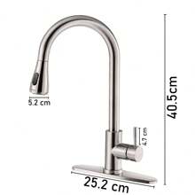 Llave Mezcladora Monomando Para Cocina Moderna Y Duradera Plateada - Plateado - Ver 9