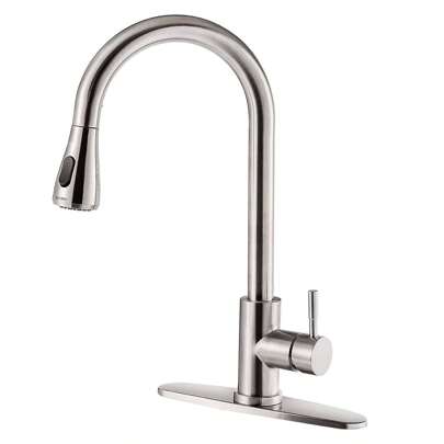 Llave Mezcladora Monomando Para Cocina Moderna Y Duradera Plateada