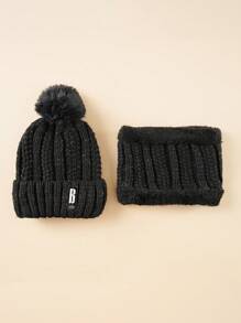 2/3 Peças Conjunto Chapéu, Lenço e Luvas da Moda para Mulheres, Gorro de Inverno Quente de Camada Dupla, Lenço de Pescoço Feminino, Touca Balacrava para Menina