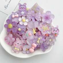 20pcs Mixed-Style Transparent Cartoon Animal Shaped DIY Jewelry Accessories, Stationery, Phone Case, Keychain, Cup, Hole Shoes, Fridge Sticker, Decorative Patch, Sticker Material, With Free Double-Sided Tape - Multicolor - View 4