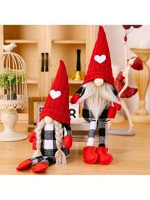 2pcs Decor Gnomes, Fall Home Decor Gnome Suitable For Room, Office, Living Room, Bedroom Decor, Special Gifts For Men & Women. Best Choice For Decorations. Fall Decorations For Home - Red - View 4