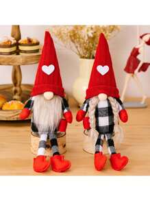 2pcs Decor Gnomes, Fall Home Decor Gnome Suitable For Room, Office, Living Room, Bedroom Decor, Special Gifts For Men & Women. Best Choice For Decorations. Fall Decorations For Home - Red - View 1