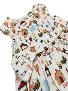 Roupas De Bebe Menina Vestido Infantil Romper FAZENDINHA