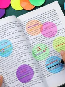 8Packs Clear Writable Index Sticky Notes, Transparent Waterproof Memo Pads, Mixed Colors For Office, School And Organizing - Multicolor - View 9