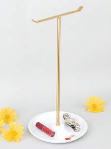 1 Piece Simple Style Metal Jewelry Stand, Bracelet, Necklace Display Stand For Women Jewelry Storage Box, Jewelry Stand, Perfect For Earrings, Necklaces, Rings And Weddings, Suitable For Home Decoration And Valentine's Day Gifts Back To School - Multicolor - View 4