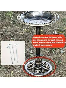 1pc Deluxe Raised Bird Feeder - Outdoor Garden Decoration Wild Bird Bathtub Shower Basin - Attractive Yard Accent With Easy Cleaning Design