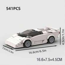 MIKEMENG Black MOC Sports Car Racing Building Blocks, Classic Assembly Toy, Super Racing Car Construction Brick Set, Fast Build DIY Model For Adults, City Tech Cup Series, Perfect Gift For Birthday, Halloween, Christmas - Model - View 11