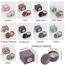 4pcs/Set Scented Candles, Variety Of Fragrances Include Vanilla, Jasmine, White Musk, Rose, Sandalwood, Black Cherry, Lemongrass, Suitable For Wedding, Birthday, Festivals, Home, Hotel Decoration, Creative Gift Box For Friends & Family, Retro Pattern Design, Soy Wax