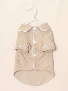 A Pet Non Stretchy, Lightweight, Breathable And Comfortable Home Sleepwear Suitable For Small Dog Breeds Such As Teddy Bears To Wear All Year Round (The Product Is Slightly Smaller, It Is Recommended To Purchase 1-2 Sizes Larger, Please Choose Carefully For Other Dog Breeds) - Brown - View 23