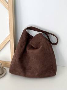 Faux Suede Fashionable Large Capacity Women Casual Tote Bag, Shoulder Bag Suitable For Commuting, Shopping, Travel And Holiday, Newest Fashionable Suede Bag For Women, Perfectly Matching With Fall Outfits Women Fall Clothes For Women, New Fall Fashion 2025 For Women