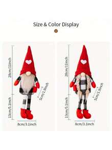 2pcs Decor Gnomes, Fall Home Decor Gnome Suitable For Room, Office, Living Room, Bedroom Decor, Special Gifts For Men & Women. Best Choice For Decorations. Fall Decorations For Home - Red - View 3