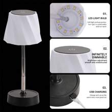 1 szt. Lampa stołowa LED do ładowania bezprzewodowego, dotykowa, biurkowa, nocna, nastrojowa, do sypialni, gabinetu, baru, klubu na świeżym powietrzu, kawiarni