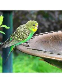 1pc Deluxe Raised Bird Feeder - Outdoor Garden Decoration Wild Bird Bathtub Shower Basin - Attractive Yard Accent With Easy Cleaning Design