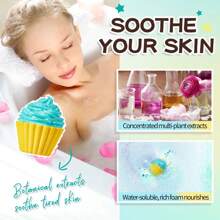 SADOER 6 件装沐浴球，SPA 礼品套装，泡腾泡足浴球，女士适用，草本香薰，送给女友、母亲节、生日、情人节