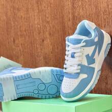 Unisex Off-Shoes Sporty New Release Blue Casual Skate Sneakers - 藍色 - 查看 3